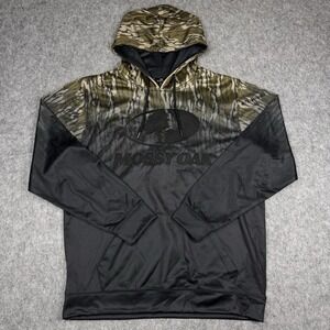 NWT Mossy Oak Bottomland Performance Fleece Hoodie Men's XL Black Fade Camo